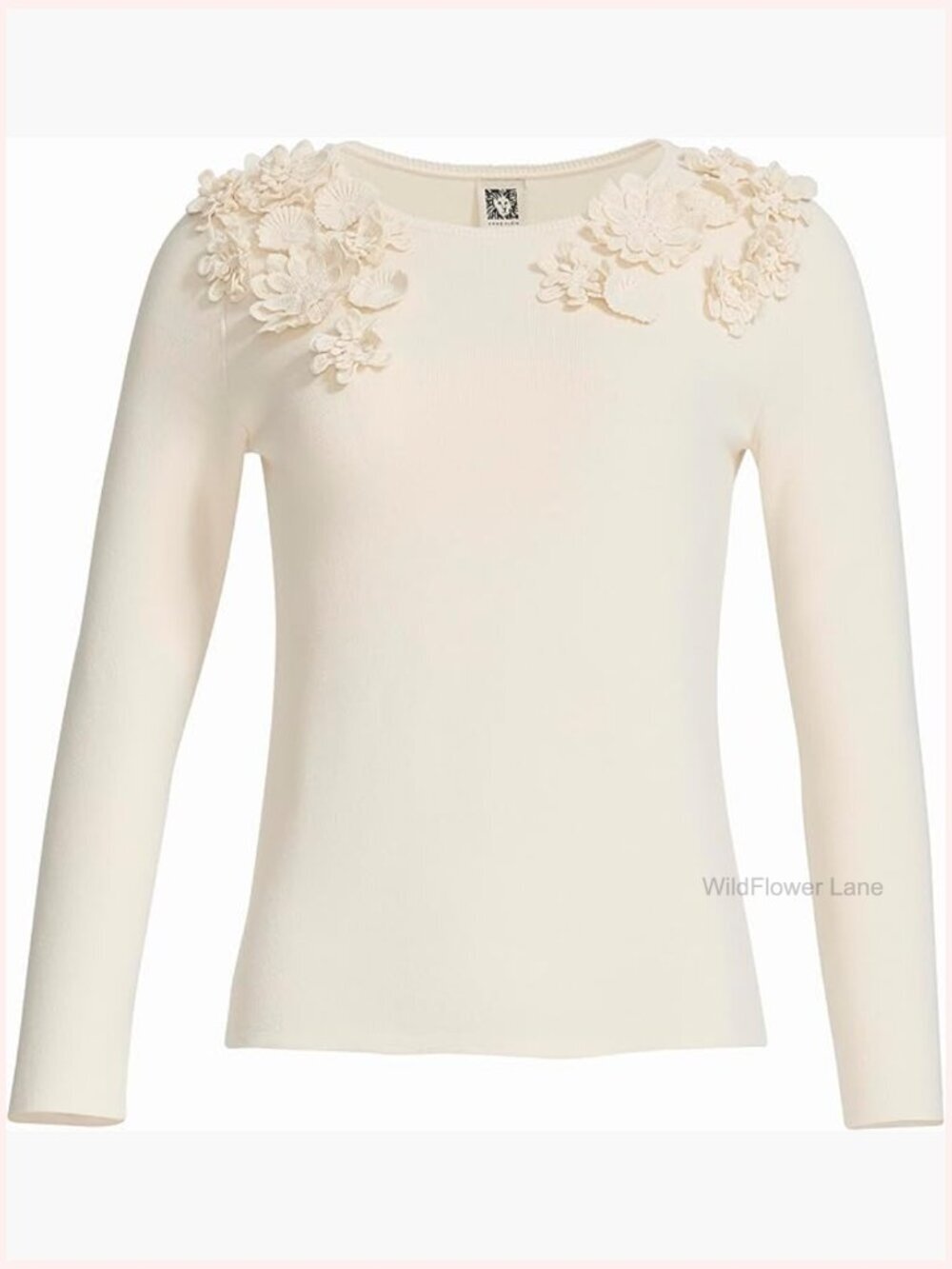 Long Sleeve Floral Top with Embellished Details